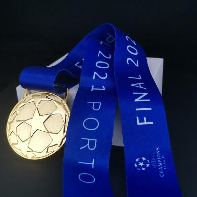 China Custom Collector Soccer Gold Metal Medals Champions League Silver Medals Collection for sale