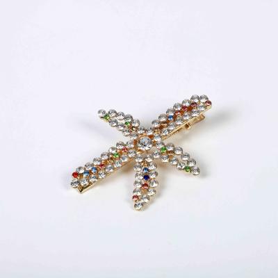 China Environmental Friendly Korean Girl Pearl Hair Pins Women Hair Accessories Rhinestone Hair Clip Starfish Pearl Hairpin for sale