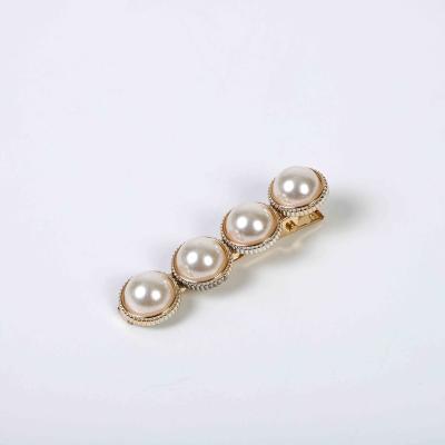 China Environmental Friendly Pearl Hair Clips Elegant Hairpins For Women Girls Lady Bridal White Pearl Hair Clips for sale