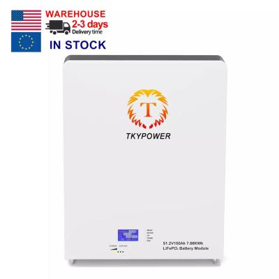 China Home 48V 51.2V Lifepo4 Lithium Ion Battery 10kwh Wall Mounted Power wall with Inverter For Home Solar Storage System for sale