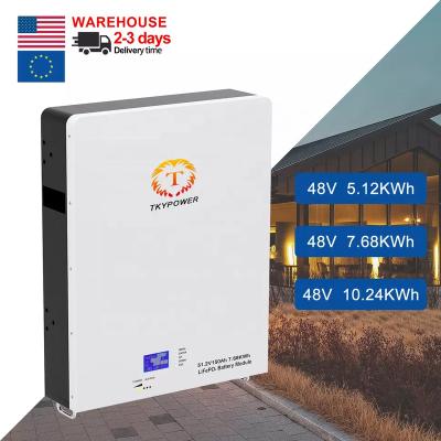 China Home 6000 Cycles Life Lithium Ion Battery Powerwall Power Bank Tesla 7.5KWH  Home Battery Lithium Power Wall Mounted Lifepo4 Battery for sale