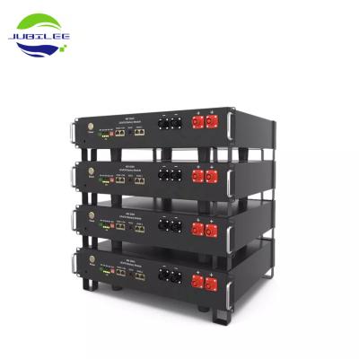 China 48V 51.2V 100Ah 200Ah 300Ah Deep Cycle Battery Energy Storage Lifepo4 Rack Mounted Batteries Solar Pack with BMS 100Ah 200Ah or customized for sale