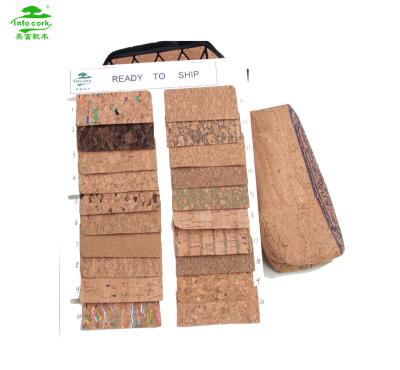 China Anti-rust ready to ship real cork leather fabric for shoes bags for shoe bags labels mats for sale