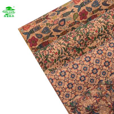 China Custom Made Synthetic Cork Fabric Wholesale Natural Anti-rust Leather for sale