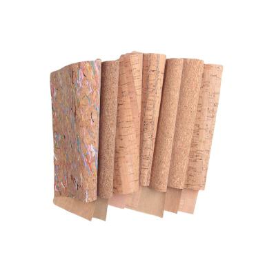 China Anti-rust Ready To Ship Real Cork Material Natural Cork Synthetic Leather Fabric For Shoes Bags Mats for sale