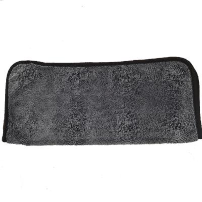 China Large Gray Auto Detailing Premium 600 Gsm QUICK DRY Microfiber Single Side Twist 24x36 Twisted Loop Drying Towel Micro Fiber Towel For Car for sale