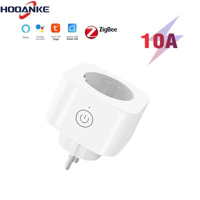 China Tuya Smart ZIgbee Socket 100-240V 10A EU Residential/Multi-Purpose Portable Smart Plug for sale