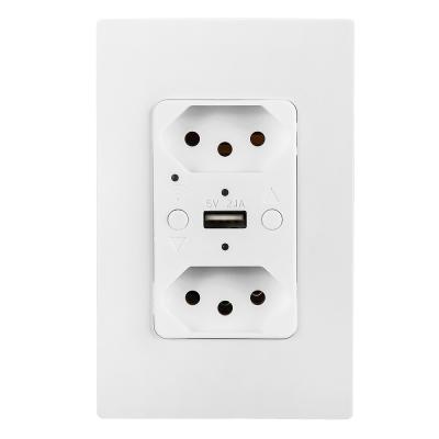 China Brazil Socket Residential / Multipurpose Wall Mounted Support Amazon Alexa And Google Home WIFI Smart Wall Socket For Brazil Market for sale