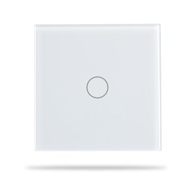 China Tempered Glass+PC Factory EU/UK Flame Retardant Standard 1Gang Alexa Smart Switch for sale