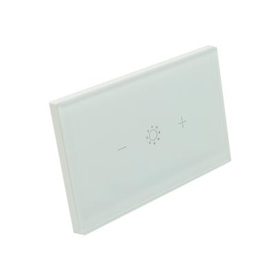 China Tempered glass+PC tempered glass 100-240V plastic material smart switch WIFI dimmer for sale