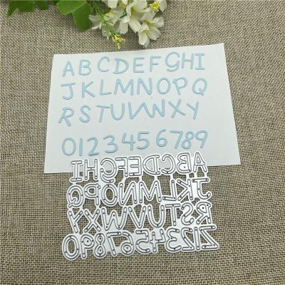 China China Alphabet Number Metal Stencil Carbon Steel Die Cut Embossing Cutting Dies For Invitation Card Making Craft Cutting Dies for sale