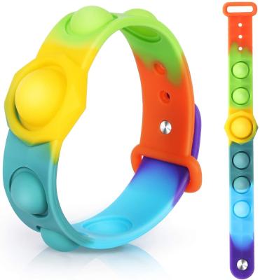 China 2021 Goods 2021 Moving Person Bracelet Push Bubble Bouncy Toys Relax Bubble Bracelet Toy Wearable Sensory Wristband Bouncy Person Bracelet for sale