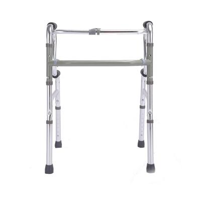 China Wholesale Portable Collapsible Movable Frame Aluminum Folding Walking Aids Suitable For Disabled Adults for sale