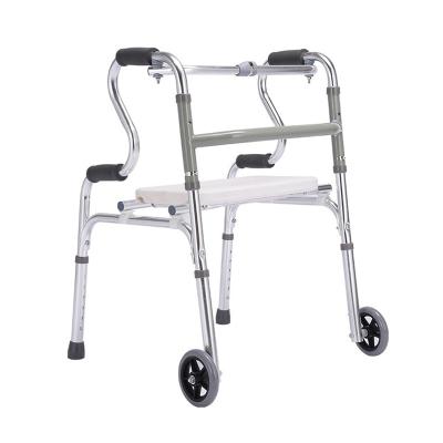 China Portable Hot Selling Medical Aluminum Light Weight Folding Health Walker Folding Adult Orthopedic Walker for sale