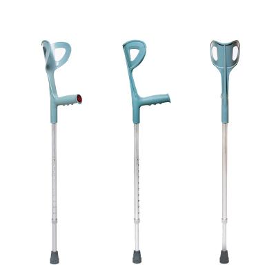 China Custom Adjustable Old Man Medical Aluminum Adjustable Free People Elderly Folding Elbow Hand Cane Forearm Crutches for sale