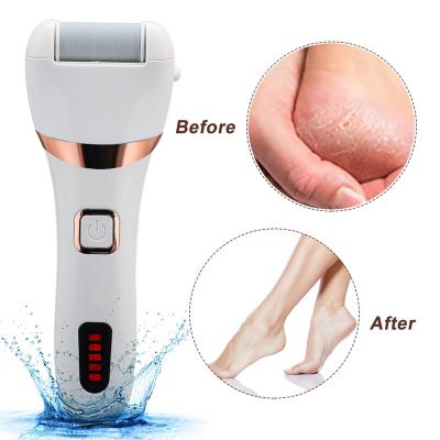 China Portable 4 In 1 Foot Scrubber Electric Foot Grinder Callus Remover With Interchangeable Head T21 for sale