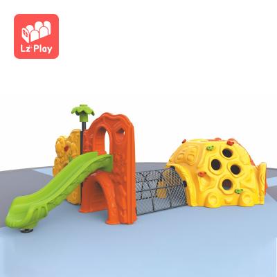 China LZplay Plastic Playground Kids Plastic Outdoor Playground Small Climbing Frames For Kids for sale