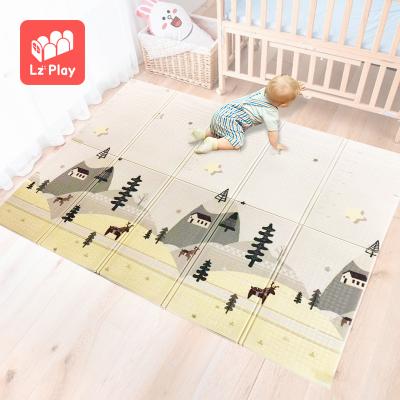 China LZplay Educational Eco-Friendly Soft Baby Toy Double Large Waterproof Foldable Child Playmat for Infants for sale