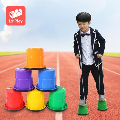 China Plastic Educational Kid Toys Children Balance Toy Set Sensory Training Equipment Walking On Stilts for sale