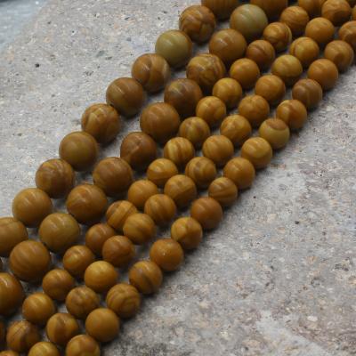 China NANA Nature Loose Stone Beads High Quality Wood Grain Stone Beads, 4mm Natural Stone Loose Beads for sale