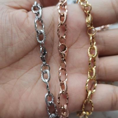 China Hiphop NANA high quality 18k gold plated fashion accessories stainless steel paper clip punk chain necklace for sale