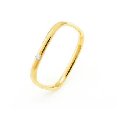 China NANA casual/sporty high quality 18k gold plated fashon rings,stainless steel simple square diamond lady rings for sale