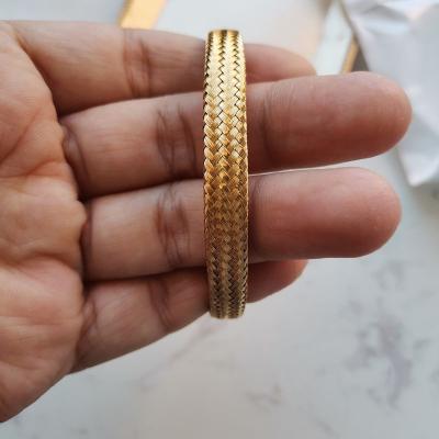 China NANA real casual/sporty high quality thicker 18k gold plated stainless steel couple bracelets, cuff bangels for sale