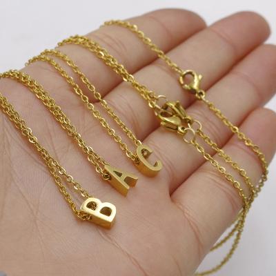 China Hiphop NANA High Quality 26 Letters Charm Necklace, Real Gold Plated Stainless Steel Necklace Jewelry for sale