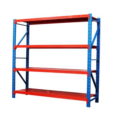 China Industrial warehouse storage rack price steel stacking shelf rack iron boltless shelving rack for sale