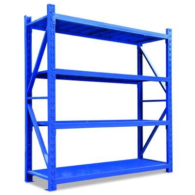 China Stock Strong Loading Capacity Warehouse Shelf Hot Sale Adjustable Metal Light Duty Rack for sale