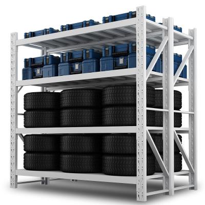 China Stock Strong Loading Capacity Light Duty Rack Wholesale 200kg Per Layer Iron Rack for sale