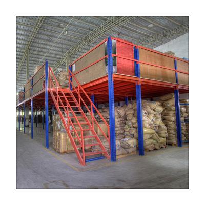 China Factory Wholesale Portable Steel Platform Easily Installed 2 Layer Mezzanine Floor Racking System for sale