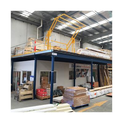 China Industrial Warehouse Storage Metal Decking Shelf Vertical Sheet H Steel Storage mezzanine Racks For Sale for sale