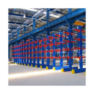 China Customized Steel Manufacture Warehouse Metal Heavy Duty Shelves cantilever racking for rebar storage for sale