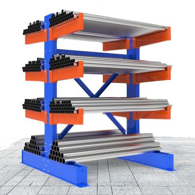 China Strong Loading Capacity Single Side Pipe Storage Rack Double Side 500kg Per Arm Cantilever Rack for sale