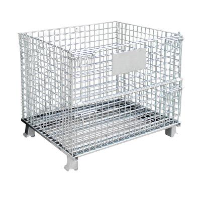 China High Capacity Metal Storage Cage Wholesale Stackable Cages Custom Wire Container For Warehouse Storage for sale