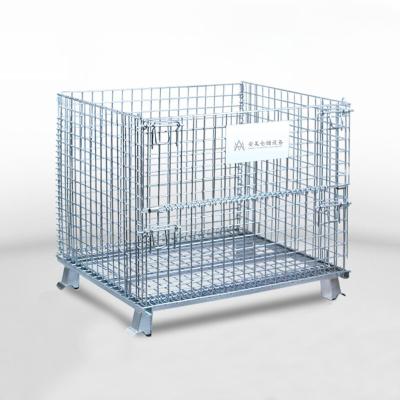 China Custom Strong Loading Capacity Stackable Cages With LOGO Wholesale Stock Metal Storage Cage for sale