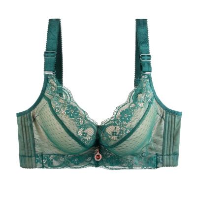 China Fat female adjustable four-tier thickening gathered upper sexy bra underwear small breast QUICK-DRY big size bra for sale