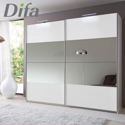 China Quality Customized White Wardrobe , White Wardrobe With Mirror for sale