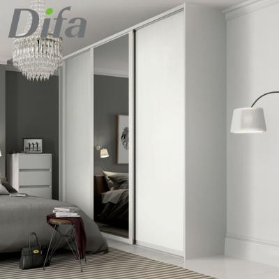 China Customized Fashion Double Wardrobe With Drawers , Double Wardrobe With Sliding Doors for sale