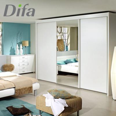 China Customized bedroom wardrobe sliding mirror doors, sliding wardrobes bedroom, bedroom wall wardrobe design for sale