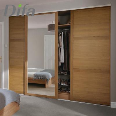 China Health Hardware Customized Wooden Sliding Door Wardrobes Bedroom Furniture for sale