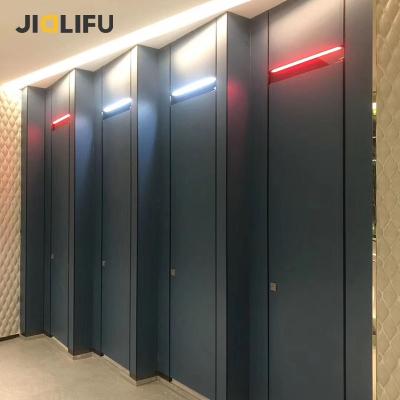 China Fireproof Public Led Toilet Stalls Shower Partitions for sale