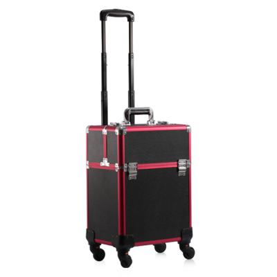 China 2021 New Arrival Fashionable Customized Lightweight Women's Trolley Aluminum Case for sale