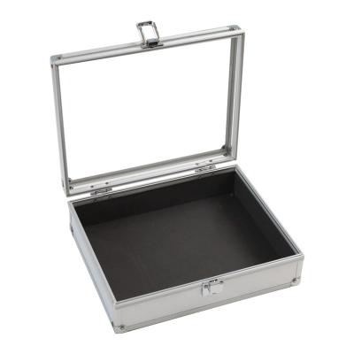 China Aluminum Frame Suitcase Display Box Password Jewelry Storage Box Collection Box With Lock for sale