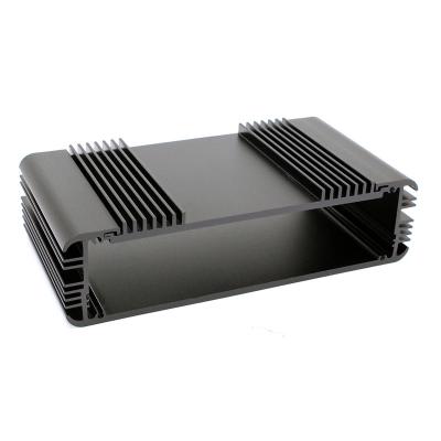 China AL6063 200x52.5 mm 6063 Custom T5 Extruded Aluminum Heatsink Enclosure Inverter Housing for sale