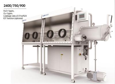 China Dual Workstation Single Side Vacuum Glove Box With Gas Purification System for sale