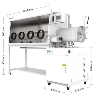 China Double Station Split Single Sided Glove Box With Auto Purging And Gas Purification for sale