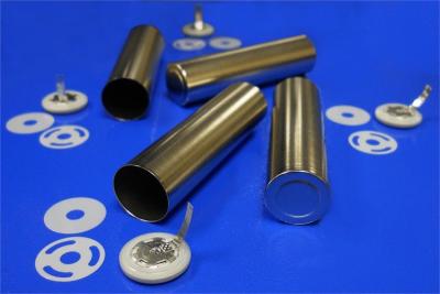 China Nickel Plated A3 Steel Battery Materials 18650 Cylinder Cell Case With Anti Explosive Cap for sale