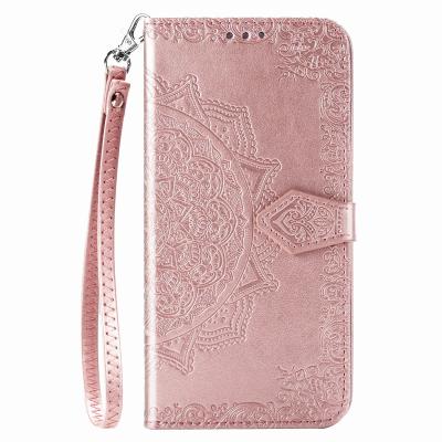 China Anti-fall For Motorola Moto G60 Case Wallet PU Leather Flip Cover Phone Case For S Edge Protective Silicone Accessories With Lanyard for sale